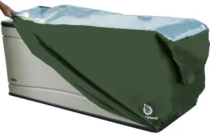 Deck Box Cover - Heavy Duty, Waterproof Covers for Outdoor Cushion Storage and Large Deck Boxes, Large, Green