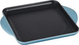 Enameled Cast Iron 9.5 Inch Square Griddle Caribbean